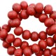 Wood beads round 6mm Haute red